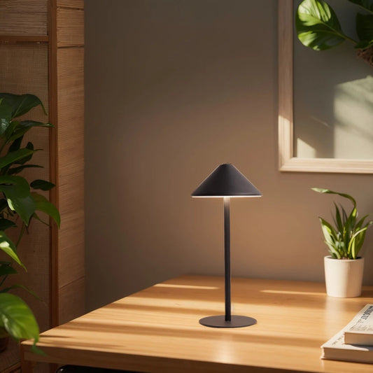 Wireless Touch Light Stepless Dimming Cordless Table Lamp USB Rechargeable 3 Color Temperature Metal Cordless Portable