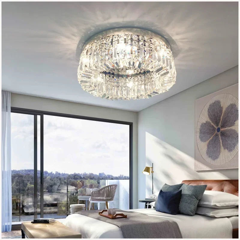 Modern Crystal Ceiling Light for Dining Room Gold Chrome Led Chandeliers Lighting Pendant Lamp Indoor Bedroom