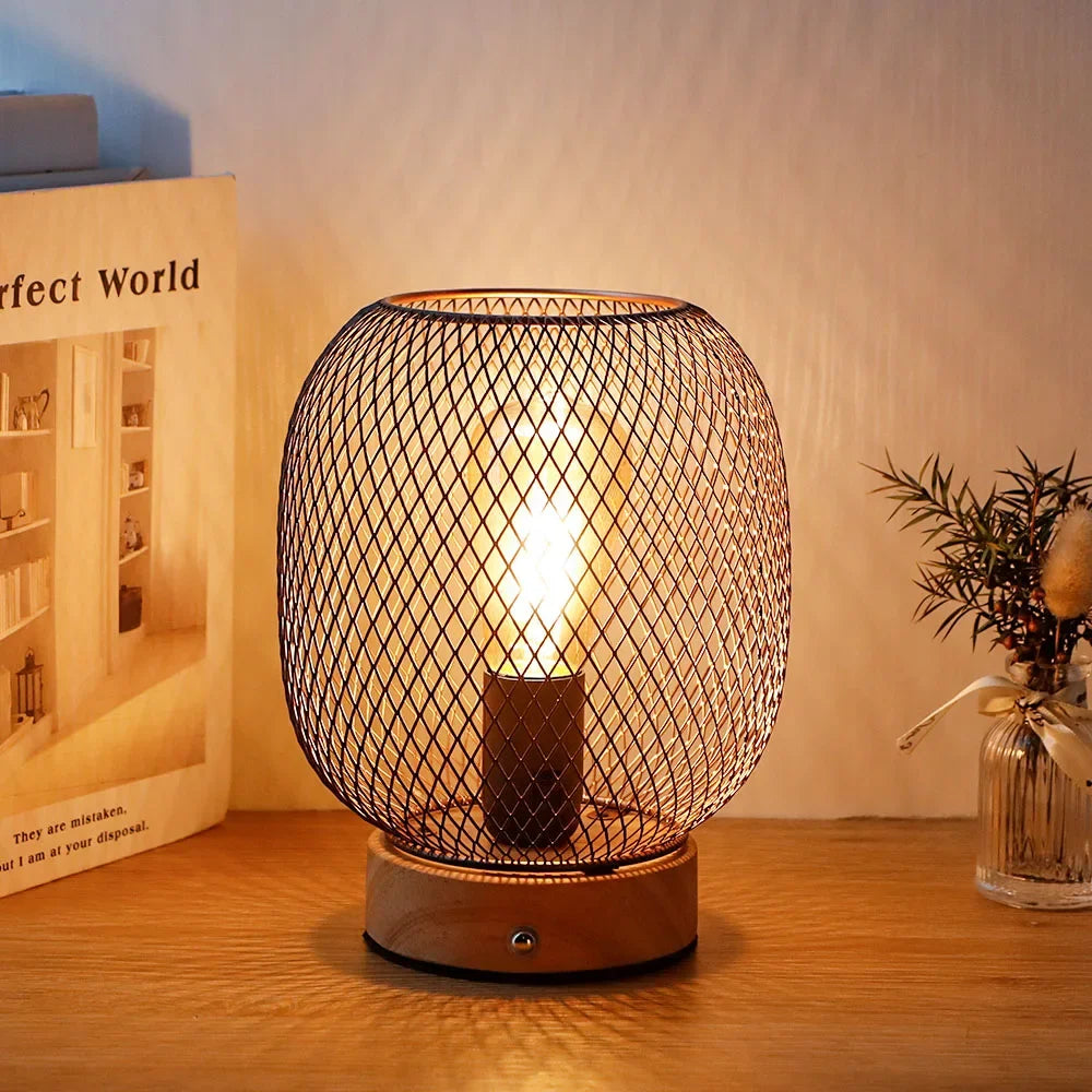 Dimmable Touch Bedside Table Lamp Metal Rechargeable Battery Powered with LED Bulb for Weddings Patio
