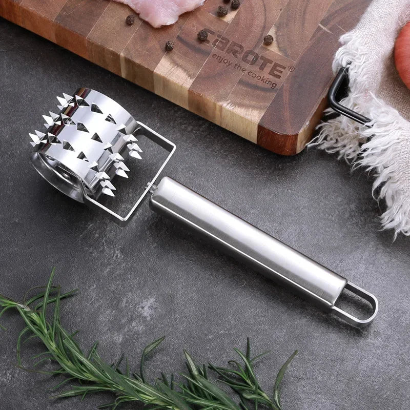 1Pcs Stainless Steel Meat Tenderizer Chopper Roller Hammer For Steak Knock-Sided Pork Pounders Cooking Kitchen