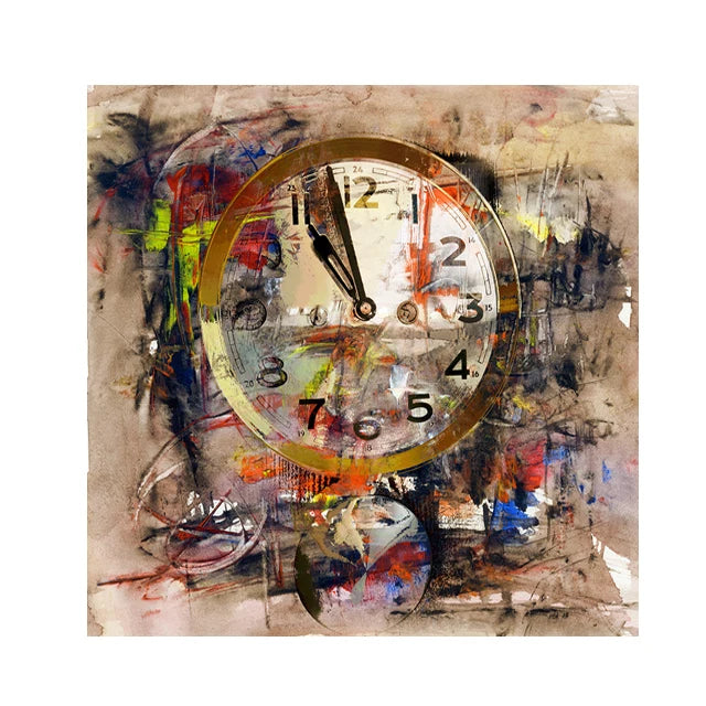 Retro Clock Art Canvas Painting Street Graffiti Art Posters and Prints Decorative Wall Art Picture for Living Room Home Decor