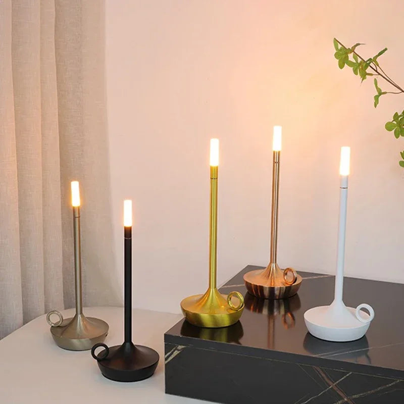 Candlelight Table Lamp LED Candle Charging Restaurant Bar Lamp Desktop Decoration Atmosphere Touch Night Light