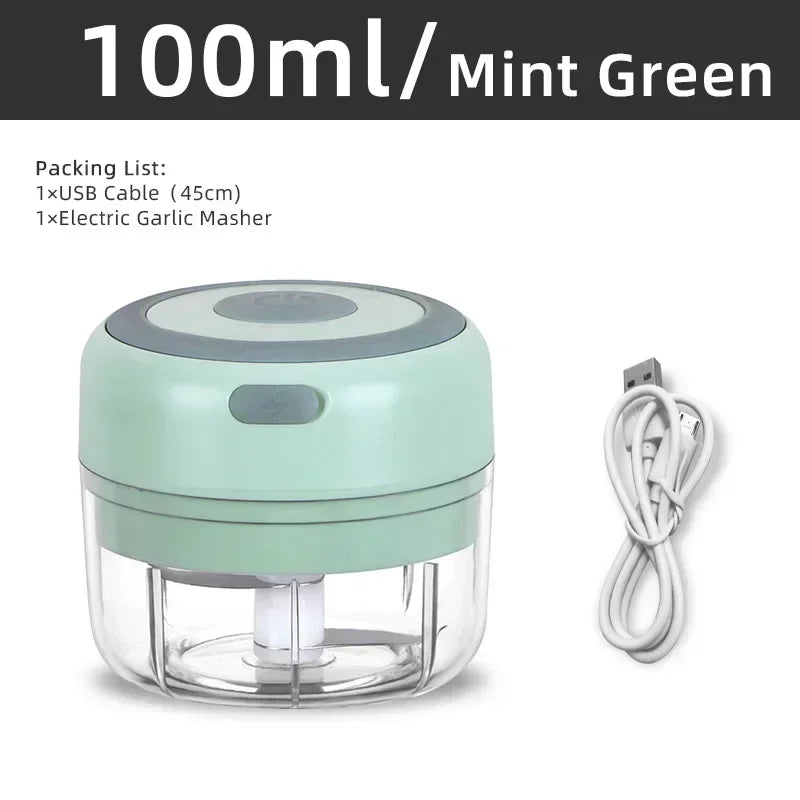 2025 USB Kitchen Chopper - Electric Food Processor for Garlic Meat Vegetables Portable Cooking Gadget
