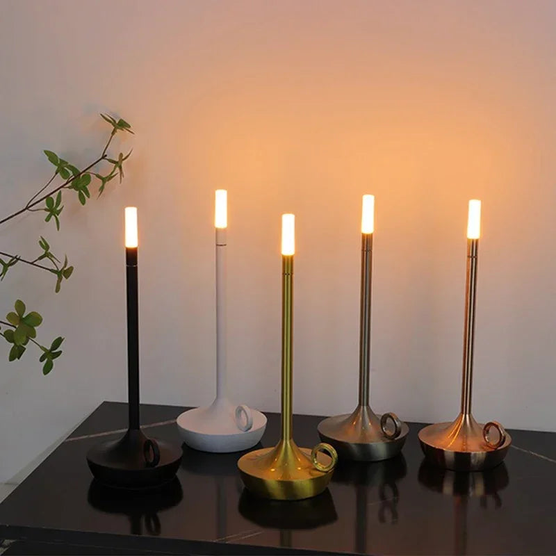 Candlelight Table Lamp LED Candle Charging Restaurant Bar Lamp Desktop Decoration Atmosphere Touch Night Light