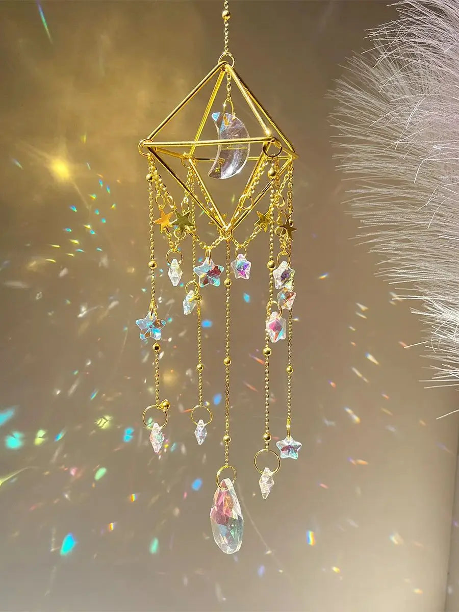 1Pc Crystal Hanging Light Catcher, Crystal Prism, Light Catcher, Light Catcher, Window and Garden Decoration