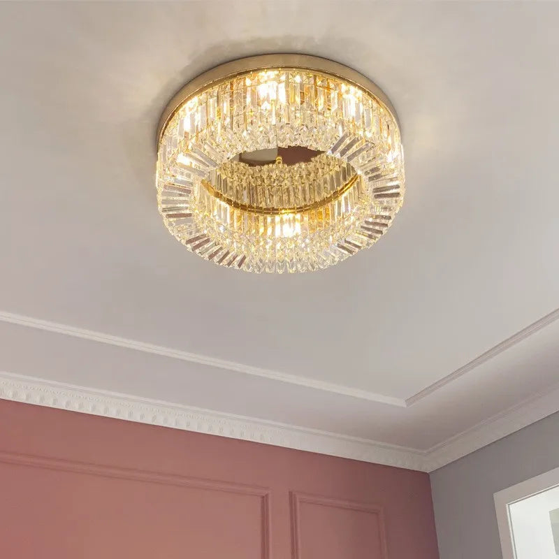 Modern Crystal Ceiling Light for Dining Room Gold Chrome Led Chandeliers Lighting Pendant Lamp Indoor Bedroom