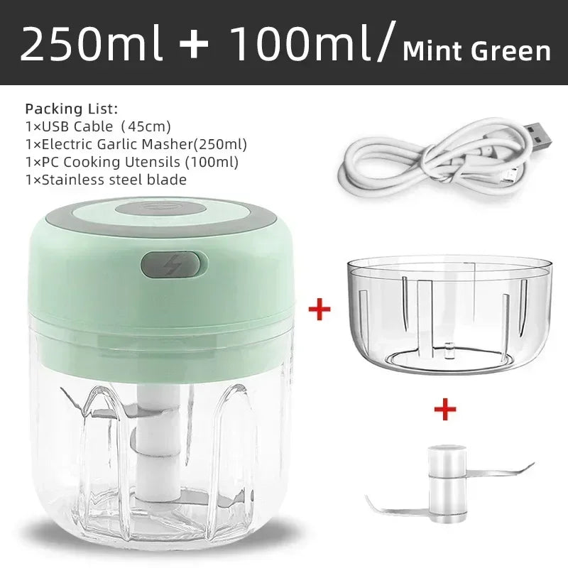 2025 USB Kitchen Chopper - Electric Food Processor for Garlic Meat Vegetables Portable Cooking Gadget