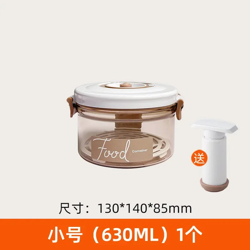 Vacuum Preservation Box Food Sealing Container Draining Miscellaneous Grain Storage Container Kitchen Refrigerator