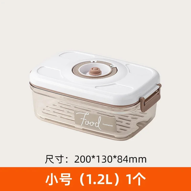 Vacuum Preservation Box Food Sealing Container Draining Miscellaneous Grain Storage Container Kitchen Refrigerator