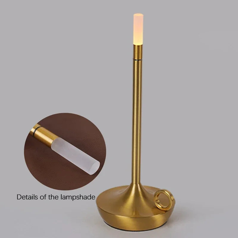 Candlelight Table Lamp LED Candle Charging Restaurant Bar Lamp Desktop Decoration Atmosphere Touch Night Light