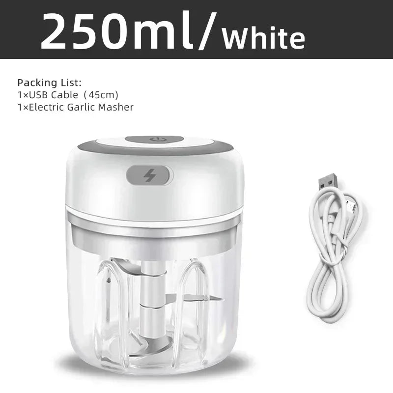 2025 USB Kitchen Chopper - Electric Food Processor for Garlic Meat Vegetables Portable Cooking Gadget