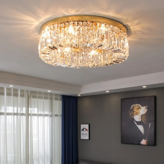 Modern Crystal Ceiling Light for Dining Room Gold Chrome Led Chandeliers Lighting Pendant Lamp Indoor Bedroom