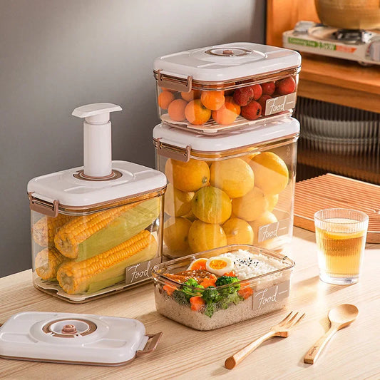 Vacuum Preservation Box Food Sealing Container Draining Miscellaneous Grain Storage Container Kitchen Refrigerator