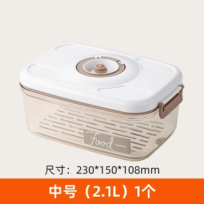 Vacuum Preservation Box Food Sealing Container Draining Miscellaneous Grain Storage Container Kitchen Refrigerator