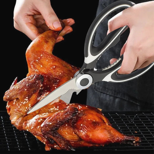 Multifunctional Scissors Kitchen Stainless Steel Scissors Chicken Bone Meat Fish Killing Dedicated Household Gadgets