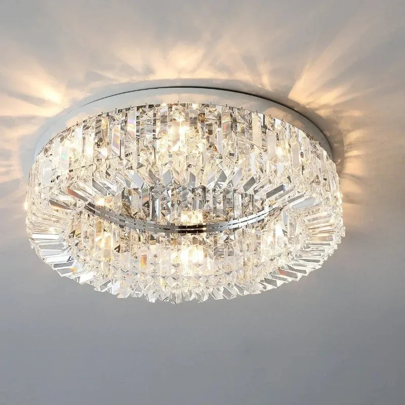 Modern Crystal Ceiling Light for Dining Room Gold Chrome Led Chandeliers Lighting Pendant Lamp Indoor Bedroom