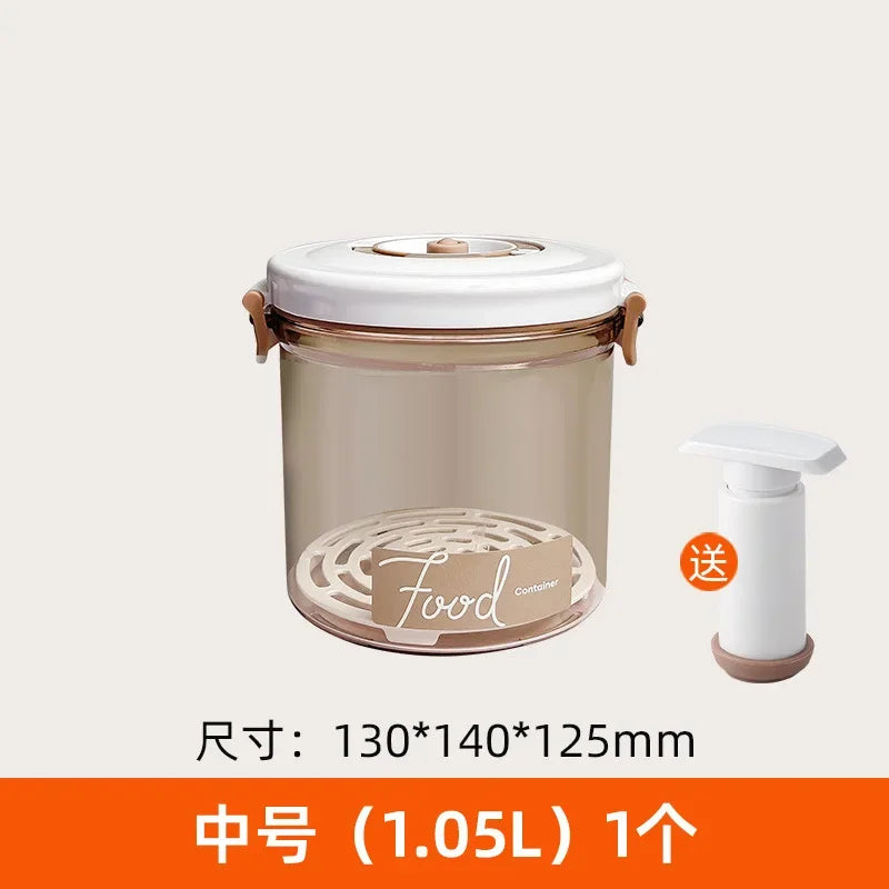 Vacuum Preservation Box Food Sealing Container Draining Miscellaneous Grain Storage Container Kitchen Refrigerator