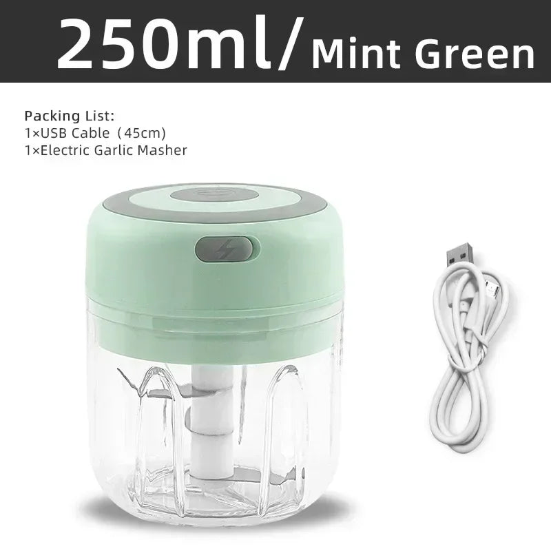 2025 USB Kitchen Chopper - Electric Food Processor for Garlic Meat Vegetables Portable Cooking Gadget