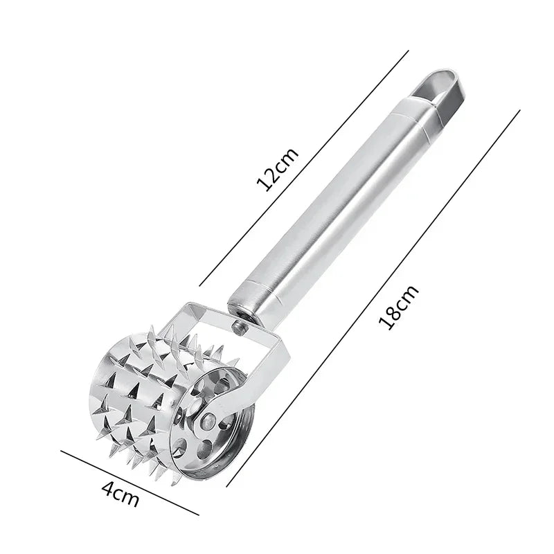 1Pcs Stainless Steel Meat Tenderizer Chopper Roller  Hammer For Steak Knock-Sided  Pork Pounders Cooking Kitchen